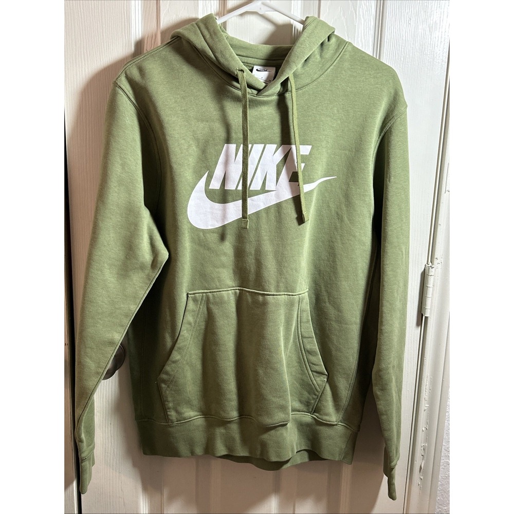 Nike‎ Sportswear Men's Small Swoosh Logo Hoodie Sweatshirt Green BV2973-334